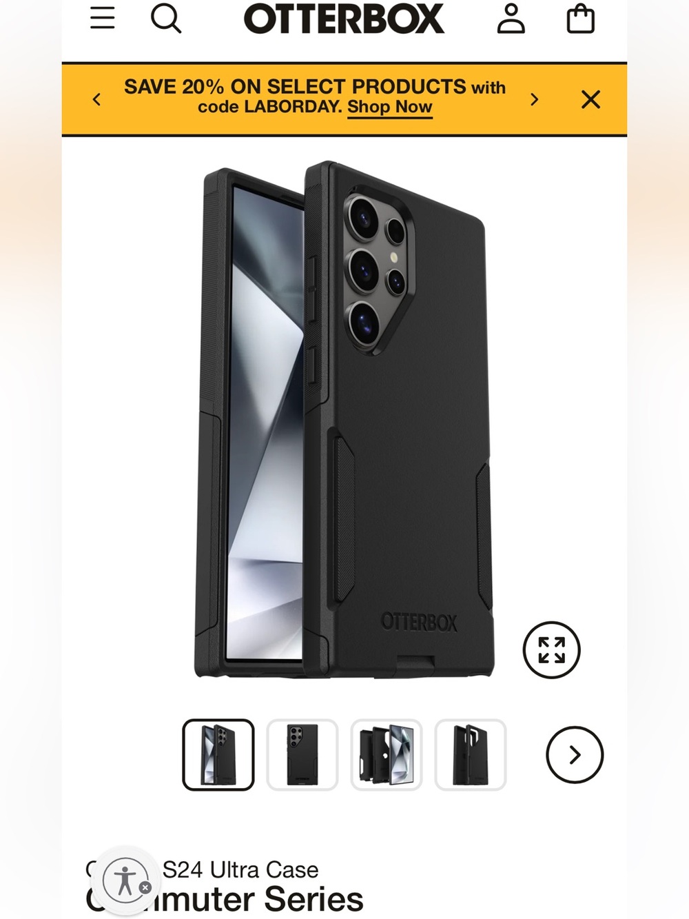 OtterBox Commuter Series Protective Phone Case in Black